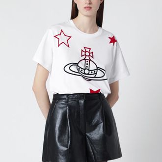 Vivienne Westwood White Orb and Stars T-shirt