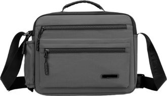 Generic Compatible For Mens Casual Oxford Cloth Bag Simple Shoulder Crossbody Style Handbag Neutral Minimalist Pure Color Polyest(White)