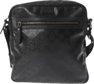 Gucci Pre-owned Cross Body Bags, male, Black, Size: ONE SIZE Pre-owned Vintage Shoulder Bag