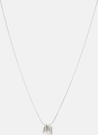 AllSaints Mens Sterling Silver Scorpius Tag Sterling Silver Necklace, Size: One Size