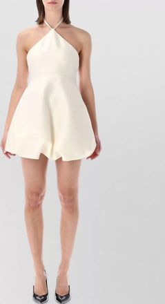 Balenciaga silk halterneck mini dress