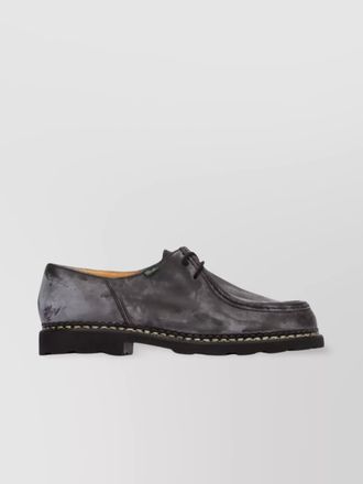Paraboot stitched round toe derby shoes