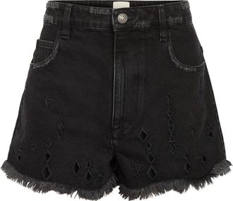 Isabel Marant Aecia Cut-out Denim Shorts - Black - 40 (UK12 / M)