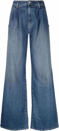 Nili Lotan Klassieke Blauwe Wide Leg Jeans - Dames - Loose Fit Jeans - Blauw - W27 - Katoen - Jeans