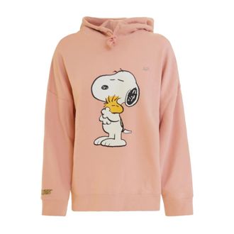 Sun 68 Snoopy & Woodstock Hoodie Sweatshirt - Dames - Hoodies - Roze - M - Hoodies & sweatvesten