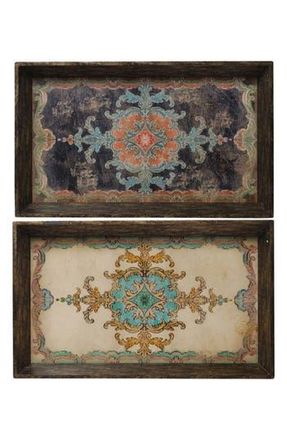 A & B Home Set of 2 Elegant Trays in Multi at Nordstrom Rack