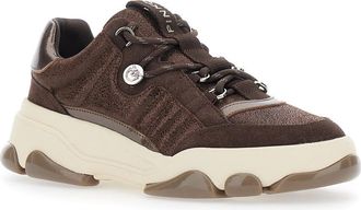 Pinko Womens Sneakers Athena 01 Brown Cow Leather Trainers