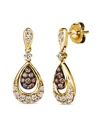 Le Vian Honey And Chocolate 14K 0.58 Ct. Tw. Diamond Earrings