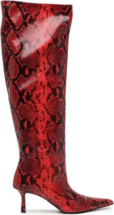 Alexander Wang Womens Viola 65 Slouch Boot In 600/ Red