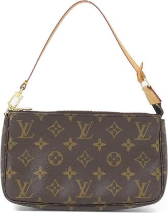 Louis Vuitton Marron Coated Canvas Pouch (Pre-Owned)