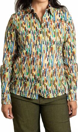 Miki Thumb Liberty Cotton Classic Shirt In Maksi Multi