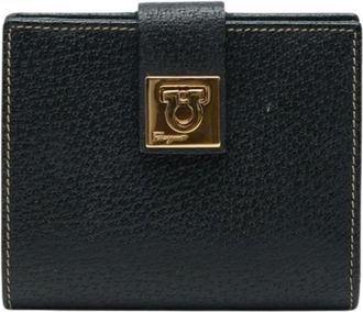 Ferragamo Pre-owned Wallets, female, Black, Size: ONE SIZE Pre-owned Leather Wallet