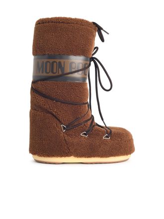 Moon Boot Mondboot brauner Kunstpelzstiefel