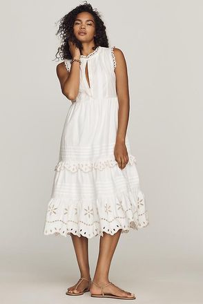 Rails Aubrie Cotton Ruffle Midi Dress