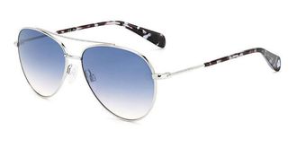 Rag & Bone RNB1064/G/S Asian Fit 010/I4 Womens Sunglasses Silver Size 58