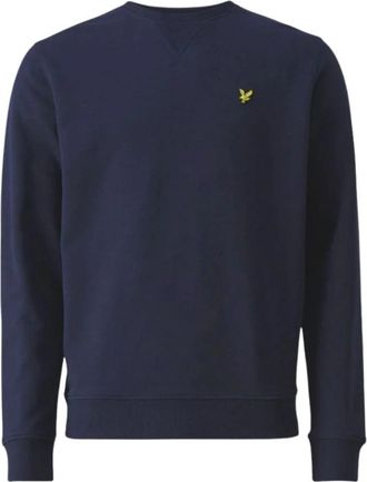 Lyle & Scott Crew Neck Sweatshirt - Heren - Sweatshirts - Blauw - S - Katoen - Hoodies & sweatvesten