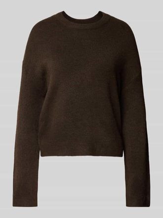 Only Regular Fit Strickpullover mit Rundhalsausschnitt Modell SIMONI in Schoko, Gr&ouml;&szlig;e S