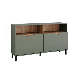 Vicco Aparador Marelle, Verde/artesano, 140 X 81.3 Cm Con 2 Puertas, Vicco