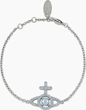 Vivienne Westwood Womens Olympia Pearl Chain Bracelet Blue - Size: OS