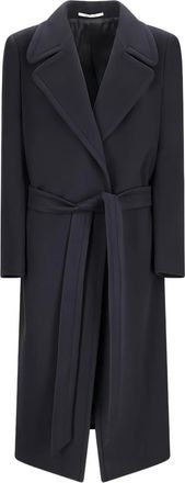 Tagliatore Cappotto a portafoglio con cintura - Blu