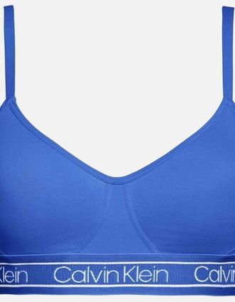 Calvin Klein Womens Light Lined Bralette, Stellar - Blue - Size: 10/8