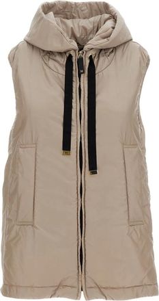 Max Mara Greengo Hooded Gilet - Dames - Bodywarmers - Beige - S - Jassen