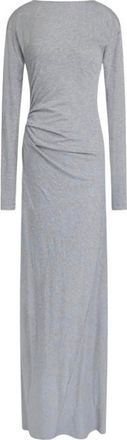 Victoria Beckham Draped Grey Maxi Dress Size 38