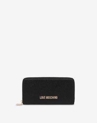 Love Moschino Zip-around wallet with lettering logo - Black
