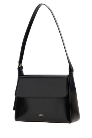 A.P.C. Womens Virginie Shoulder Bag Black Vache
