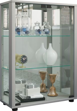 ebuy24 Ebuy24 - Vitrina De Vidrio Vcm De Pie Vitrina De Vidrio Con Vidrio De Seguridad Esg Dimensiones Aprox. Al. 80 X An. 60 X P. 25 Cm Soporte Vitrina Vidr