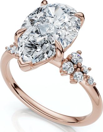 Pompeii3 Certified 3 1/3Ct Pear Diamond Engagement Ring 14k Gold or Platinum Lab Grown