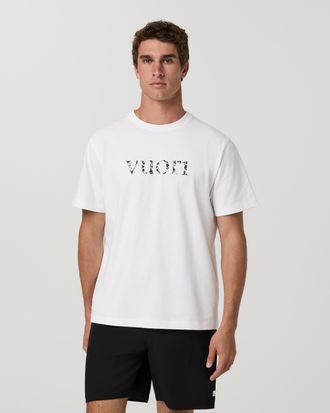 Vuori Clothing Short Sleeve Heavyweight Cotton Graphic T-Shirt | White Logo Graphic | Medium