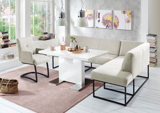 Exxpo Sofa Fashion Eckbank »Affogato, bequem und elegant, hochwertige Detailverarbeitung« Frei im Raum stellbar