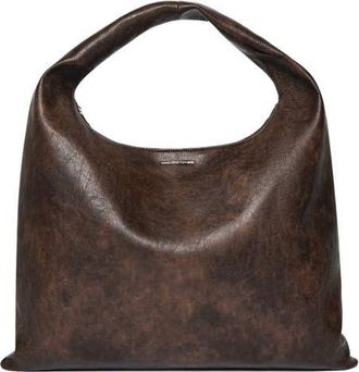 Mani&egrave;re De Voir Aubin Vintage Leather Hobo Bag in Brown at Nordstrom