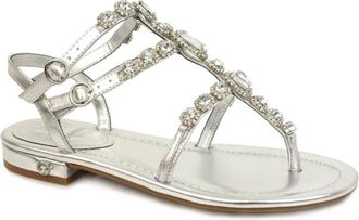 Guess Platte sandalen - Dames - Sandalen - Grijs - 36 EU - Leer - Schoenen