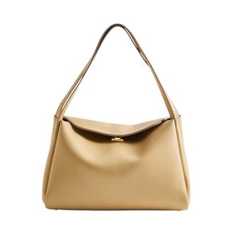Themoir&egrave; Shoulder Bags, female, Beige, Size: ONE SIZE Eudora Vegan Fabric Shoulder Bag