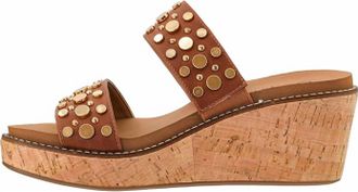 Corkys Footwear Womens Bad Habit Wedge Sandals In Bourbon