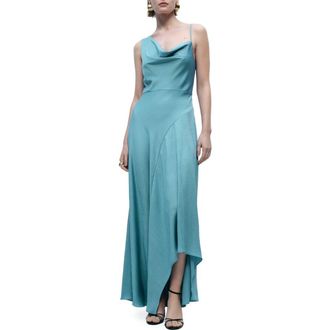 Mango Asymmetric Sleeveless Dress in Sky Blue at Nordstrom Rack, Size 4