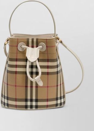 Burberry check mini canvas bucket bag