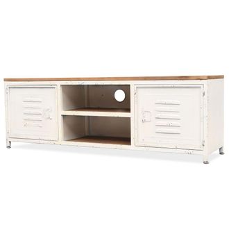 vidaXL Vidaxl - Mueble Para Tv Buffet Para Tv Mueble Para Tv De Dise&ntilde;o Pr&aacute;ctico 120 Cm Blanco 2502292