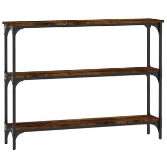 vidaXL Mesa Consola Madera De Ingenier&iacute;a Roble Ahumado 100x22,5x75 Cm Vidaxl