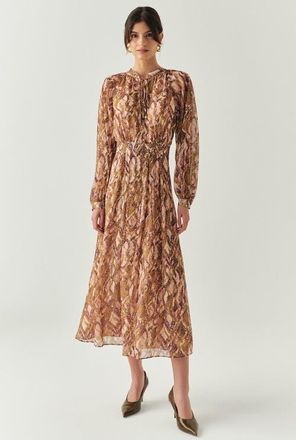 Exquise Kairi Chiffon Midi Dress in Multi Color at Nordstrom, Size X-Small