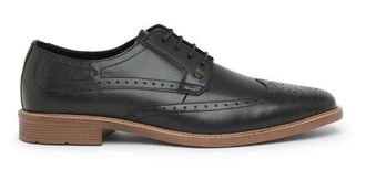 Lambretta Stockton Leren Heren Zwarte Veterschoenen