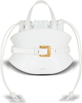 Balmain Shuffle Mini bag in calfskin leather in White at Nordstrom