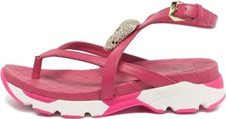 Philipp Plein Sandali Skull in pelle - Rosa