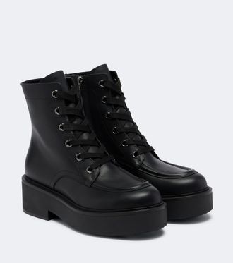 Gianvito Rossi Leather lace-up boots