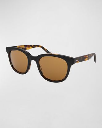 Barton Perreira Mens Thurston Plastic Square Sunglasses