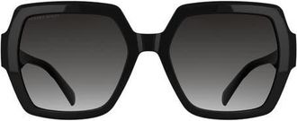 Kendra Scott Dira 56mm Rectangle Sunglasses in Black at Nordstrom