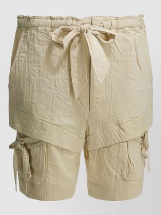 Isabel Marant bermia cargo shorts textured rolled hem