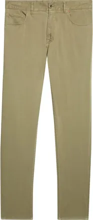 Isaia Chiaja Slim Fit Cashmere & Cotton Stretch Pants in Open Green at Nordstrom, Size 50